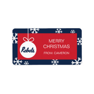 Etiqueta Universidade do Mississippi Script Rebels