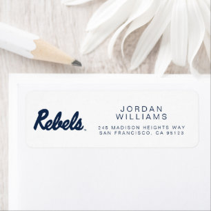 Etiqueta Universidade do Mississippi Script Rebels