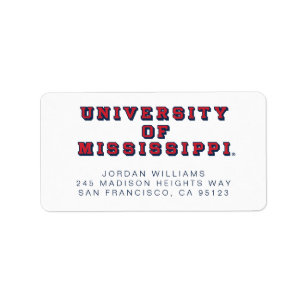 Etiqueta Universidade do Mississippi Tipo de bloco