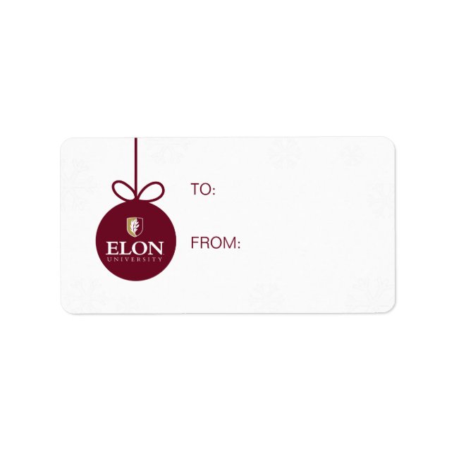 Etiqueta Universidade Elon (Frente)