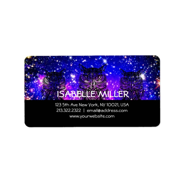 Etiqueta Universo celta das corujas (Frente)