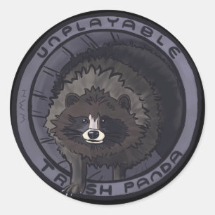 Etiqueta Unplayable da panda do lixo - nenhuma