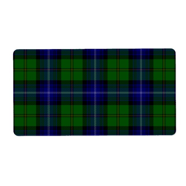 Etiqueta Urquhart tartan Blue xadrez (Frente)