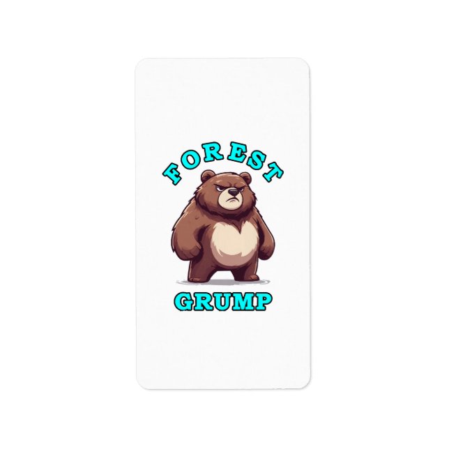 Etiqueta Urso Engraçado (Frente)