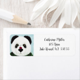 Etiqueta Urso Panda Adorável
