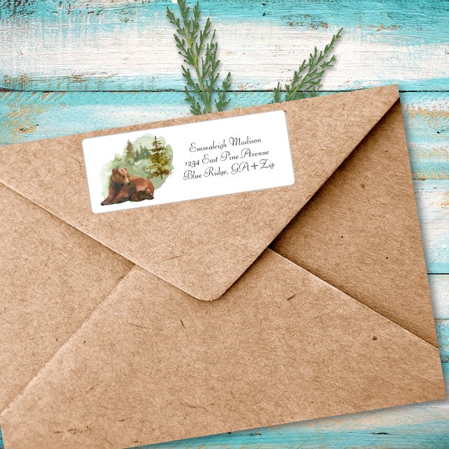 Etiqueta Ursos Russos de Aventura Florestal (Criador carregado)