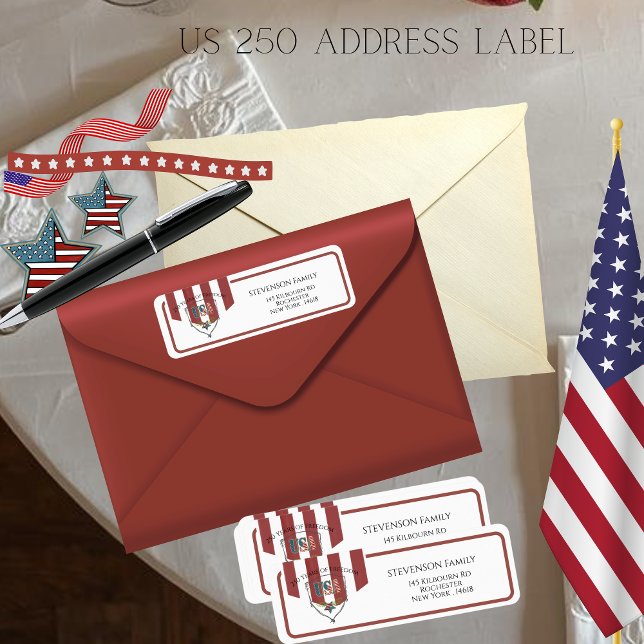 Etiqueta US 250 Anniversary We the People Patriotic Address (US 250 Anniversary We the People Patriotic Address Label)