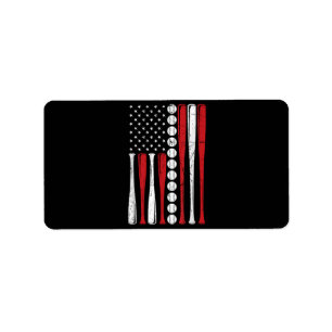 Etiqueta US American Flag Vintage Baseball Flag 4 De Julho