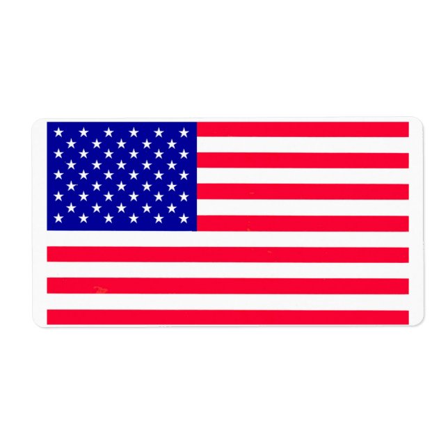 Etiqueta USA American Flag Shipping Labels (Frente)