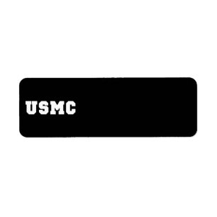Etiqueta USMC [texto corajoso]
