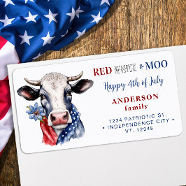 Etiqueta Vaca Patriótica 4 De Julho Fazenda Endereço De Dev