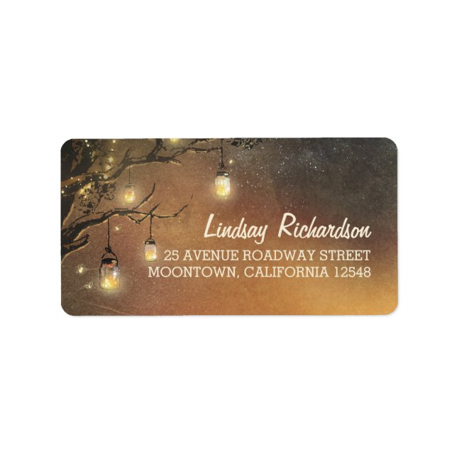 Etiqueta vagalumes mason jars galhos (Frente)