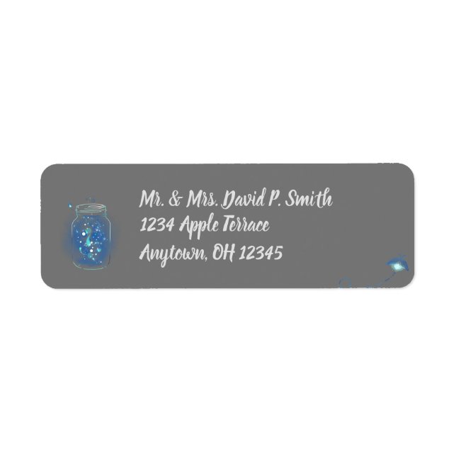 Etiqueta Vagalumes no plano de fundo de Cinzas personalizad (Frente)