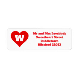 Etiqueta Valentine Themed Address Label