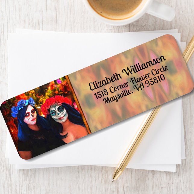 Etiqueta Vallarta Catrinas Flowers & Candles 1718 Endereço (Criador carregado)