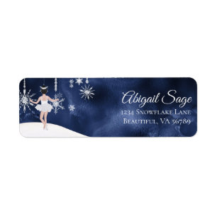 Etiqueta Valsa do Morada Nutcracker Balé dos Flocos de Neve