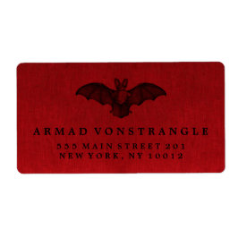 Etiqueta Vampire Bat Halloween
