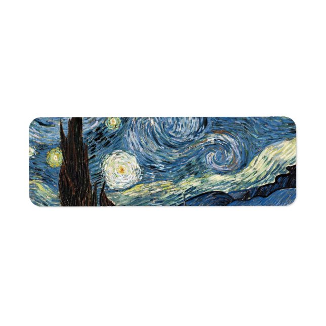 Etiqueta Van Gogh Starry Night (Frente)