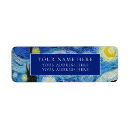 ETIQUETA VAN GOGH "STARRY NIGHT" RETURN ADDRESS LABEL