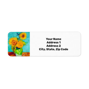 Etiqueta Van Gogh Sunflower 