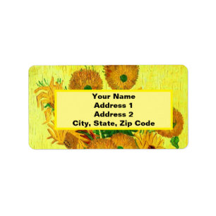Etiqueta Van Gogh Sunflower