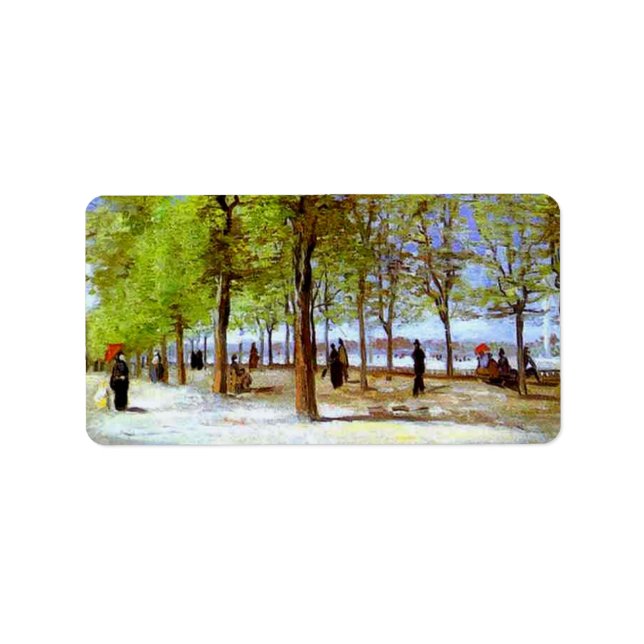 Etiqueta Van Gogh - Terrace no Jardim do Luxemburgo (Frente)