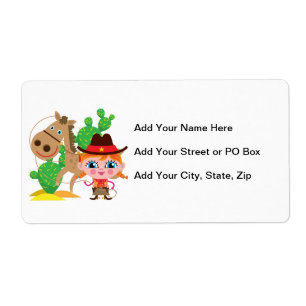 Etiqueta Vaqueira e cavalo