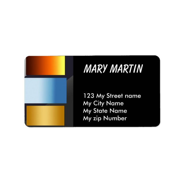 Etiqueta Várias cores (Frente)