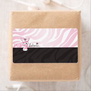 Etiqueta Vazio cor-de-rosa da zebra