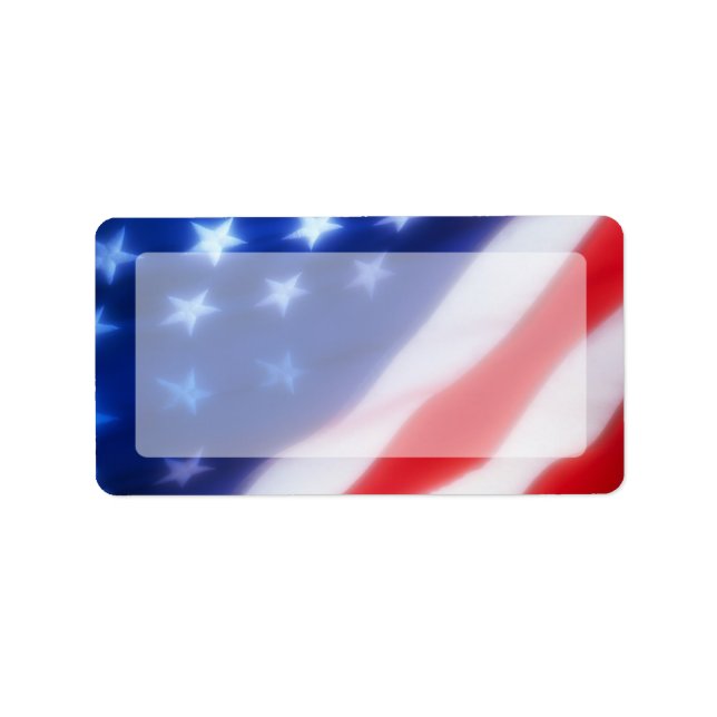 Etiqueta Vazio de Bandeira Americana Patriótica (Frente)