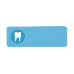 Etiqueta Vazio dental do dentista azul e branco do logotipo