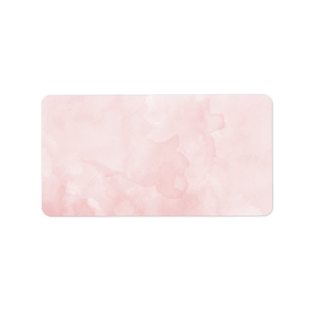 Etiqueta Vazio Rosa Blush Watercolor (Frente)