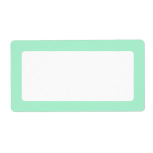 Etiqueta Vazio verde de borda de cor sólida