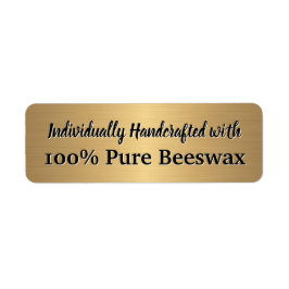 Etiqueta Vela de cera de abelhas artesanal