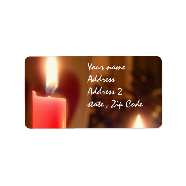 Etiqueta Velas vermelhas do Natal (Frente)