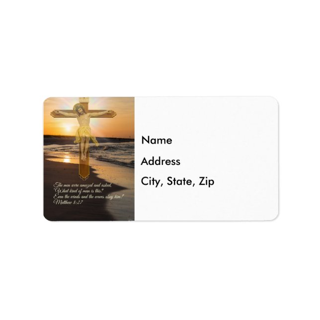 Etiqueta Vento E Ondas Obedecem-No (Frente)