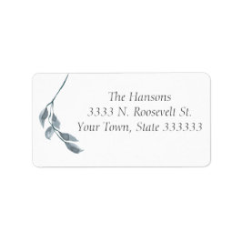 Etiqueta Verde Azul — Endereço de devolução fácil de ler