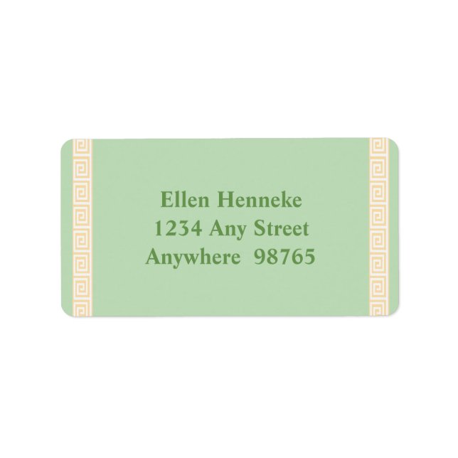 Etiqueta Verde-chave grego (Frente)