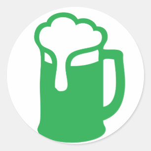 Etiqueta verde da cerveja