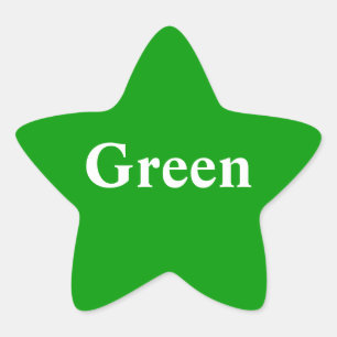 Etiqueta verde da estrela