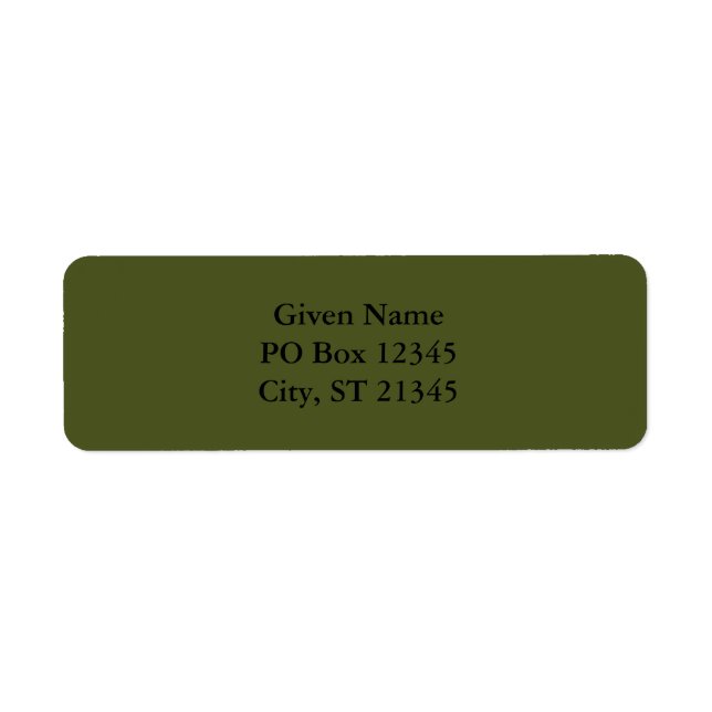 Etiqueta Verde Exército (Frente)