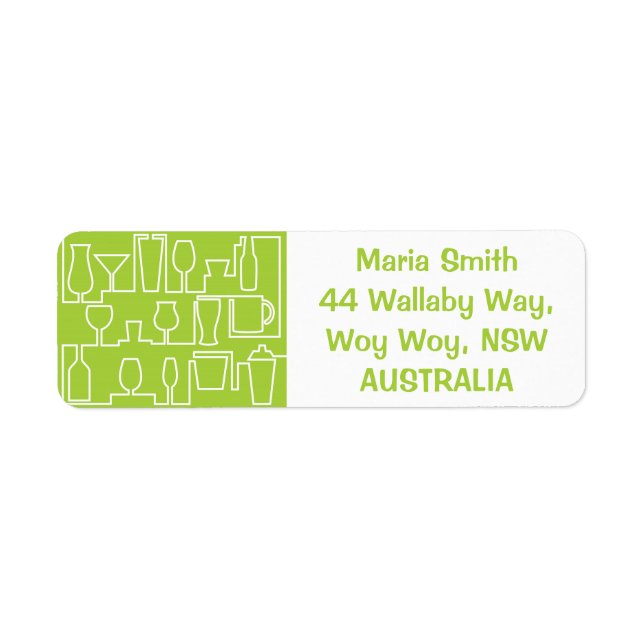 Etiqueta Verde limão coquetel (Frente)