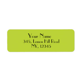 Etiqueta Verde limão Sólido Elegante Simples