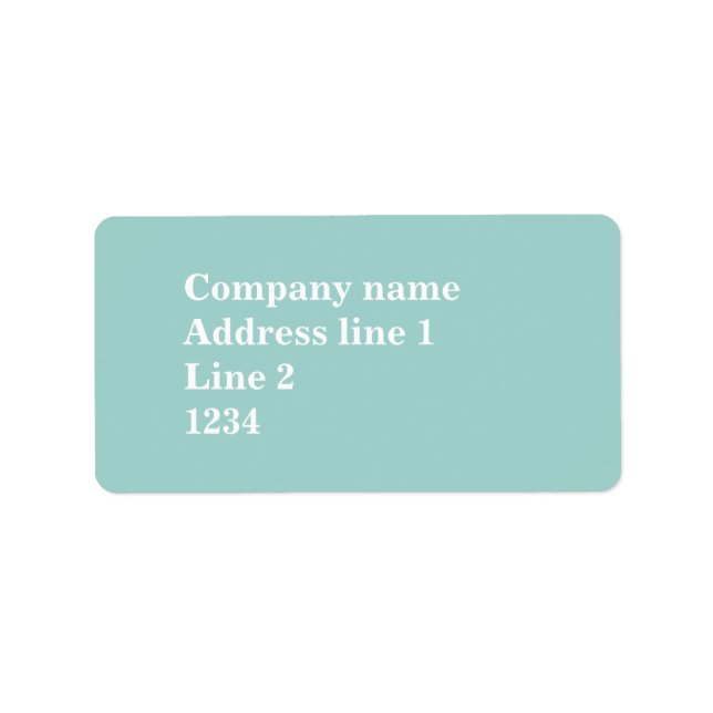 Etiqueta Verde mint (Frente)