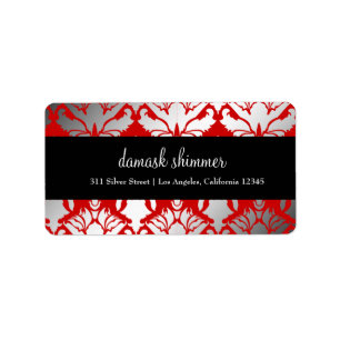 etiqueta vermelha do Shimmer 311-Damask