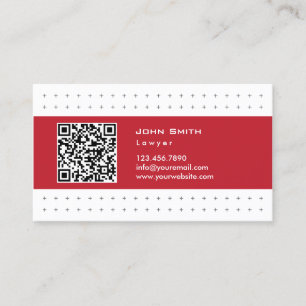 Etiqueta vermelha QR do advogado do código