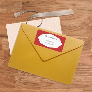 Etiqueta Vermelho Borgonha Elegante Simples