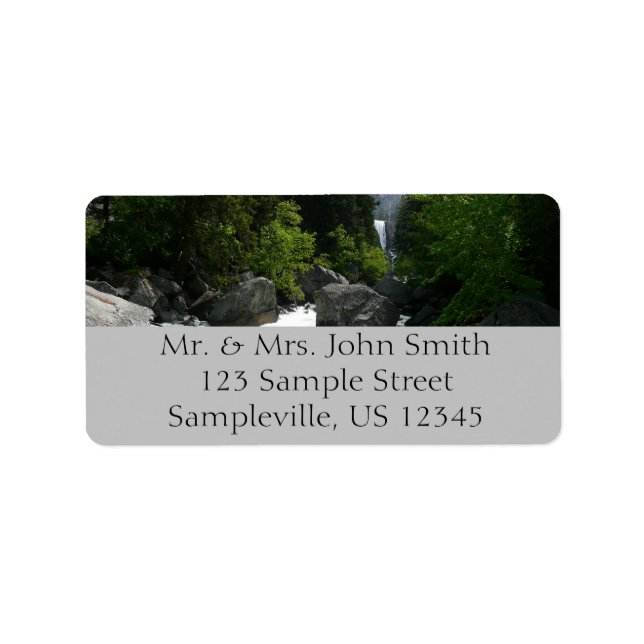 Etiqueta Vernal cai à distância em Yosemite (Frente)