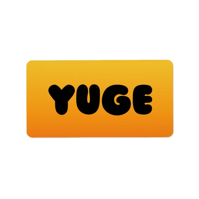 ETIQUETA VESTIDOS DE RÓTULO DE ENDEREÇO YUGE! (Frente)