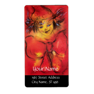 ETIQUETA VESTUÁRIO COM BORRACHA VERMELHA